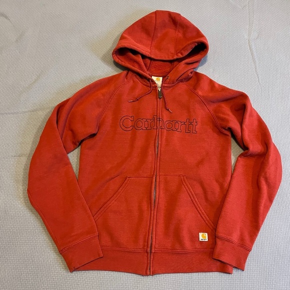 Carhartt women’s full zip hooded jacket, red, XS - Picture 1 of 5